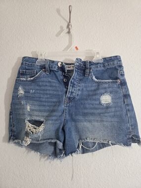 YMI Distressed Blue Denim Jean Shorts